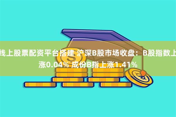 线上股票配资平台搭建 沪深B股市场收盘：B股指数上涨0.04% 成份B指上涨1.41%