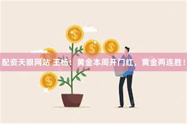 配资天眼网站 王杨：黄金本周开门红，黄金两连胜！